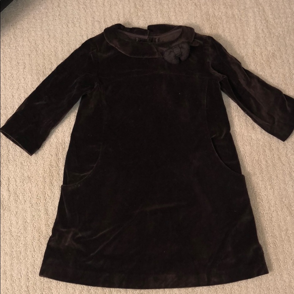 Nanos brown velvet dress